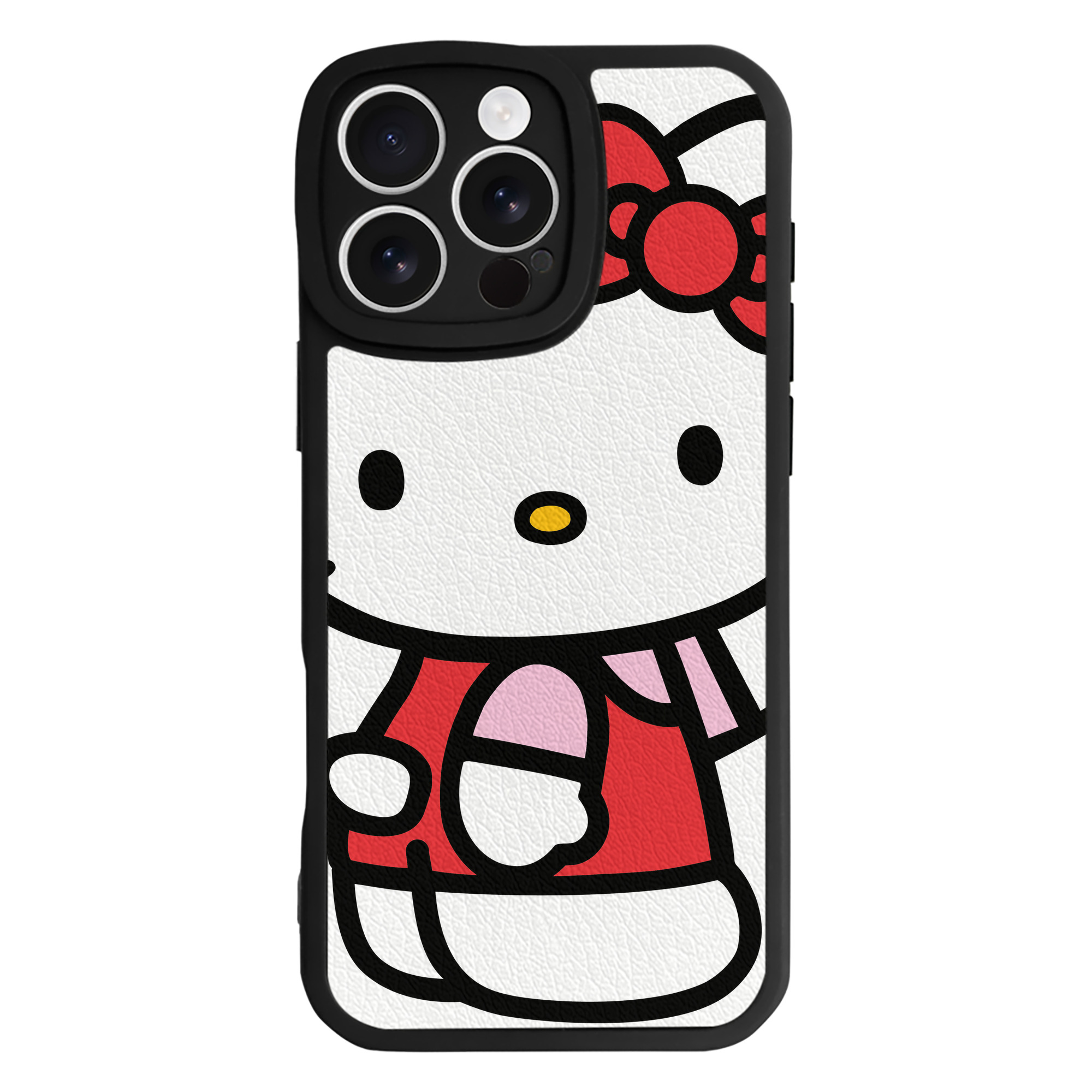 （画像用） Hello Kitty ハローキティ 【iPhone 16シリーズ対応】シリコンスマホケース（レザー調） 材質：シリコン